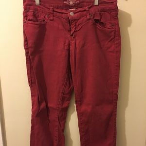 Lucky Brand cranberry skinny jeans
